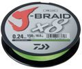 Леска плетеная Daiwa J-Braid X8 150м 0,24мм флуор-желтая