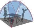 Тент-шатер Canadian Camper Space One (со стенками) синий