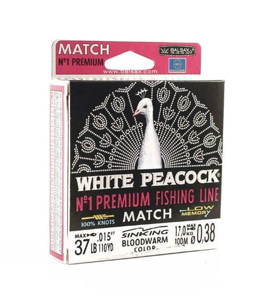 Леска Balsax White Peacock Match Box 100м 0,38 (17,0кг)