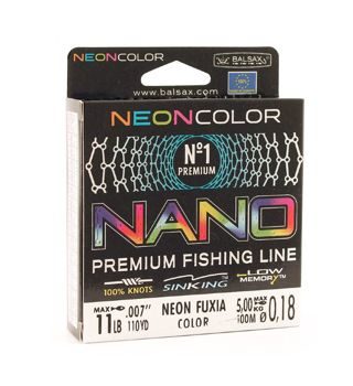 Леска Balsax Nano Neon Fuxia Box 100м 0,18 (5,0кг)