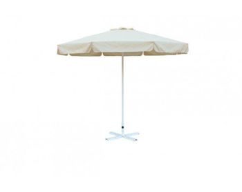 Зонт уличный Митек D2,5 м  круглый с воланом, алюминий, с подставкой