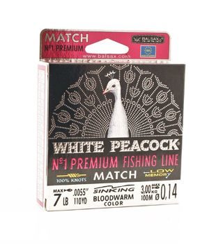 Леска Balsax White Peacock Match Box 100м 0,14 (3,0кг)