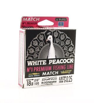 Леска Balsax White Peacock Match Box 100м 0,25 (8,0кг)