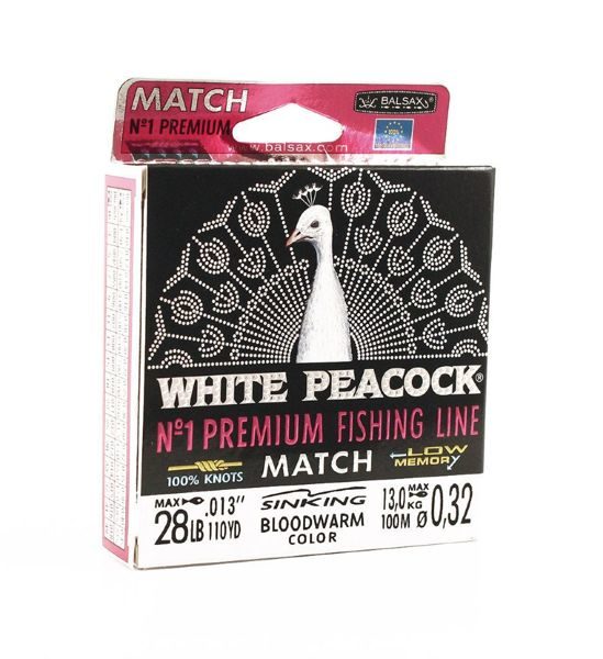 Леска Balsax White Peacock Match Box 100м 0,32 (13,0кг)