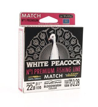 Леска Balsax White Peacock Match Box 100м 0,28 (10,0кг)